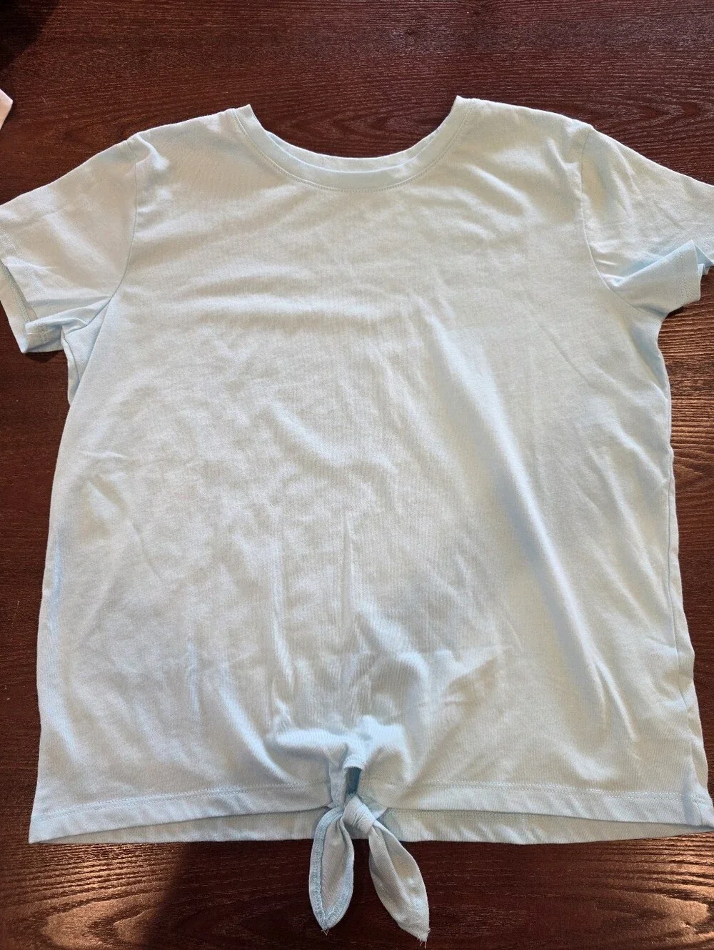 The Children's Place Girls XXL 16 5 Tie Front Solid Color Short Sleeve Tees